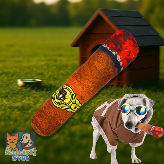Zabavna Cigara igračka za pse Braon